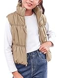 Haloumoning Mädchen Winter Weste Stehkragen Ärmellose Warme Jacke Kinder...