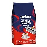 Lavazza, Crema e Gusto Classico, Geröstete Kaffeebohnen, mit Würzigen...