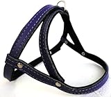HUNDEGESCHIRR - Geschirr, Brustumfang 45-50cm Echt Leder - LILA; Neu (17-3-3-18)