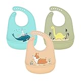 atopo 3er Set Baby Silikon Lätzchen Wasserdicht Silikon-lätzchen für...