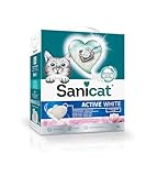 Sanicat Klumpstreu Active White mit Lotusblumenduft Hergestellt aus natürlichen...