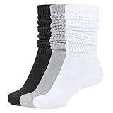 Closemate Kniestrümpfe Damen Slouch Socken 3 Paare Stulpen Socken...