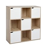 Meerveil Bücherschrank, Bücherregal, Aufbewahrungsregal, 9 Fächer mit 5...