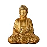 Buddha Meditation Statue Gold - Zen und Feng Shui Deko Statue - Bringt eine...