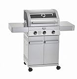 RÖSLE Gasgrill BBQ-Station Gourmet G3 Edelstahl, 3 Hauptbrenner, Deckel mit...