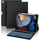 OYEEICE Hülle mit Tastatur für iPad 9/8/ 7 Generation 10,2 Zoll, Vergrößerte...