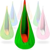 Hängehöhle Hängesessel Schaukel Für Mit Weichem Velvet‑Kissen, Indoor,...