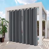 Jopassy Outdoor Vorhang Blickdicht, Wasserdicht Wetterfest Outdoor Gardinen mit...