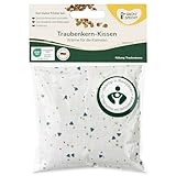 GRÜNSPECHT Traubenkern-Kissen 12x12cm, Wärmekissen für Babys & Kleinkinder,...