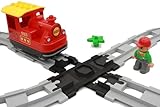 TracksCreations Kreuzung für Zug, kompatibel mit Duplo (4 Rotationswege)