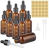 Xishoyen 8 Stück Pipettenflasche 30ml, Tropfflasche Braunglas Dropper Bottle,...