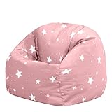 Icon Sitzsack Sessel für Kinder „Sternenklar“, Rosa, Kindersitzsack...