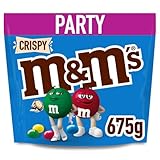 M&M’s Crispy, Schokolinsen, Milchschokolade mit Knusperkern, Großpackung...