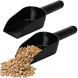 com-four® 2x Futterschaufel zum Portionieren von Tierfutter (23 cm) –...