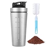 ACWOO Edelstahl Protein Shaker, 900 ml Shaker Edelstahl, Shaker Eiweiß Sport...