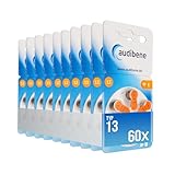 audibene Hörgerätebatterien Typ 13 orange, Batterien für Hörgeräte 60...