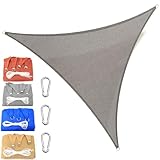 MAJINGC Dreieckiges Sonnensegel 1x1x1m Atmungsaktiv HDPE-Schattentuch 95%...
