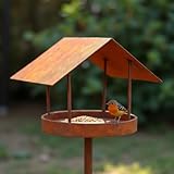 Vogelhaus mit Ständer wetterfest ∣ 158 cm hoch ∣ Vogelhaus Metall ∣...