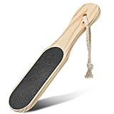 JIEYAO Hornhautfeile Doppelseitiger Fußschrubber Aus Holz,Professionelles...