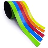 5x Magnet-Streifen farbig sortiert I ca. 1 cm x 1 m Magnetband zum markieren...