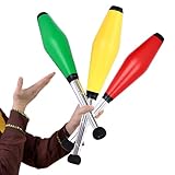 Mister M Jonglierset für Kinder, Grün, Rot und Gelb, Kunststoff, ideal für...