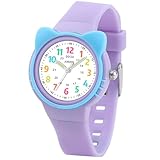 Juboos Kinderuhr Madchen, Armbanduhr Mädchen Junge Zeit Lernen Wasserdicht...