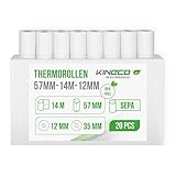 Kineco Ec-Cash Kassenrollen 57mm x 14m x 12mm - Thermorollen, Thermopapier,...