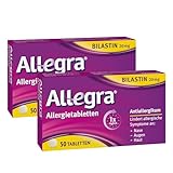 Allegra Allergietabletten 2 x 50 Stk – Antihistaminikum - Wirkstoff Bilastin -...