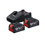 Bosch Professional 18V System Akku Starter-Set: 2x GBA 18V 4.0Ah Akku +...