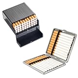 2 Stück Zigarettenetui Leder Metall, Groß/Klein Cigarette Case, Tragbar Damen...