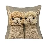 Generisch Animal Throw Kissenhülle, Niedliche Weiche Tiere Alpaka/Kuh 3D Muster...