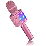 Mikrofon für Kinder Drahtlos, BONAOK Magic Sound Karaoke-Mikrofon, 4 in 1...