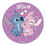 Dekora, Stitch & Angel Essbare Oblate, Disney Geburtstagskuchendeko für Kinder,...