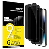 NEW'C 3 Stück, Sichtschutz Panzer Schutz Glas für iPhone 14 Pro Max (6,7...