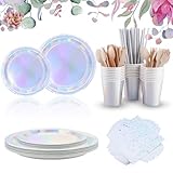 Vexillic Partygeschirr, 200 Stück Pappteller Set, ​Papier Geschirr Set...