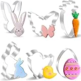 BELSVOR Set mit 6 Ausstechformen Ostern, Ausstecher Ostern aus Edelstahl, Ostern...
