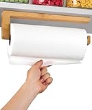Praknu Küchenrollenhalter ohne Bohren aus FSC® Bambus Holz - Spart Platz in...