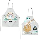 Lusofie 2 Stück Kinderschürze Für Junge Mädche Schürzen Schürze Kinder...