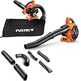 FUXTEC Benzin Laubsauger 4in1 FX-LBS126 2-Takt Laubbläser & Laubhäcksler inkl....