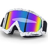 MOPQMKT Ski Snowboard Brille 100% Schutz Anti Beschlag über der Brille Winter...