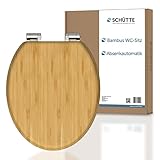 SCHÜTTE WC-Sitz BAMBOO mit Absenkautomatik, massiver Bambus Toilettendeckel,...