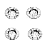 Lmyzcbzl Abflusssieb Edelstahl, 4 Stück Edelstahl Spülbeckensieb, Waschbecken...