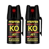 KO Pfefferspray Jet | Fog Verteidigungsspray | Abwehrspray Hundeabwehr | zur...