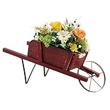 RELAX4LIFE Blumenwagen, Pflanzwagen mit Metallrad & Griffen, Blumenkarre aus...