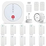 Alarmanlage Haus, 16-teiliger Set mit Wi-Fi und APP, Kabelgebundene Sirene,...