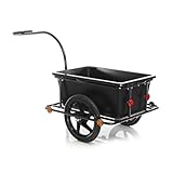 Wiltec Fahrrad Lastenanhänger 158x69x51 cm bis 80 kg, Fahrradanhänger mit 90 L...