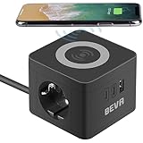 Steckdosenwürfel BEVA Cube Steckdosenleiste 2 Fach + 1USB-A+2 USB C mit...