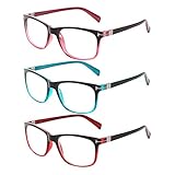 Kerecsen 3 Pack Lesebrille Damen Federscharniere Gute Brillen Hochwertig...