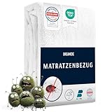 Dreamzie Matratzenbezug 140x200x20 cm gegen Milben und Bettwanzen - Milbenbezug...
