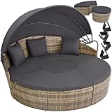 tectake® Lounge Muschel Sonneninsel Outdoor wetterfest, Gartenmuschel,...